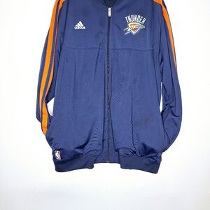 Y2K Adidas brand "Bringing The Thunder" Oklahoma City Thunder track suit Jacket.